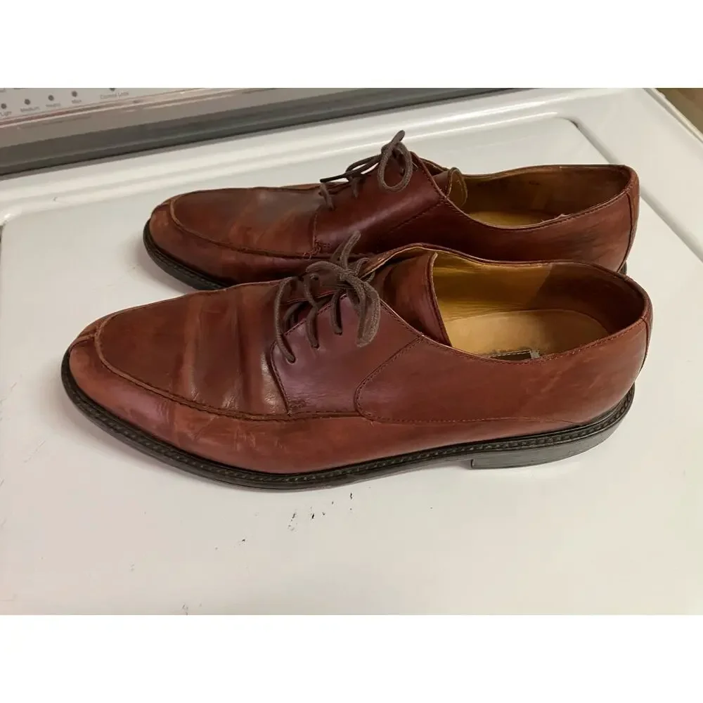 JOHNSTON & MURPHY Passport Brown Leather Dress Shoes Italy Size‎ 10.5 M